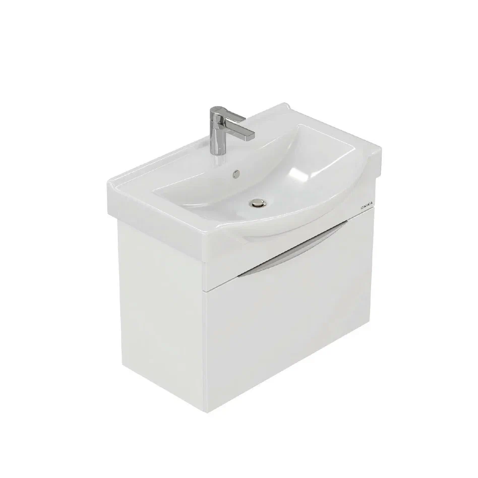 Onika Тумба с раковиной Навиа 65 подвесная белая – фотография-10