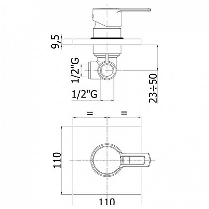 Paffoni Смеситель для душа West WS010CR (с внутренней частью) – фотография-2