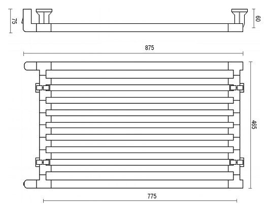 Margaroli Полотенцесушитель Cielo 580 горизонтальный – фотография-2
