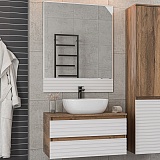 Brevita Мебель для ванной Dakota 80 подвесная дуб галифакс олово/белая