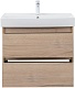 Aquanet Тумба с раковиной Nova Lite 75 подвесная дуб крафт – фотография-20