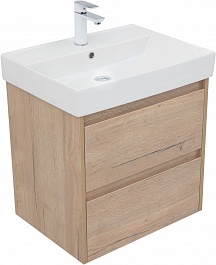 Aquanet Мебель для ванной Nova Lite 60 подвесная дуб крафт – фотография-3