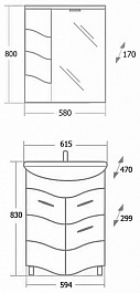 Onika Мебель для ванной Лайн 60 с ящиком L – фотография-4