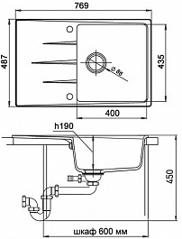 Ewigstein Мойка кухонная Gerd 60F иней – фотография-4