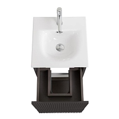 BelBagno Тумба с раковиной Uno mini 40 подвесная Темно-Серый матовый с раковиной BB-8099-3-40 – фотография-7