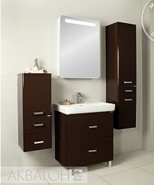 Акватон Мебель для ванной "Америна 70 Н" коричневая L – фотография-3