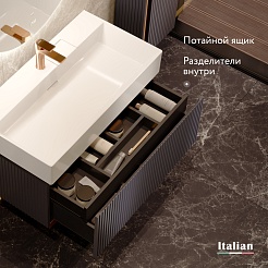 Jorno Тумба с раковиной Filoro 90 подвесная антрацит – фотография-6