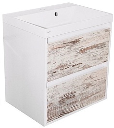 Mixline Тумба с раковиной Аврора 60 матрикс – фотография-1