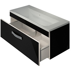 Какса-а Тумба с раковиной Хилтон 100 черная – фотография-4