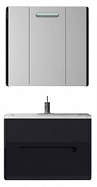 Водолей Мебель для ванной "Флорена 100" подвесная черная – фотография-1
