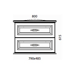  Тумба с раковиной Mero 80 черная – фотография-2