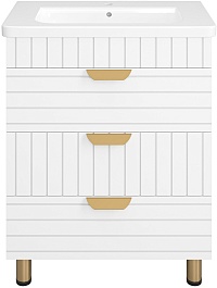 Brevita Тумба с раковиной Gloster 70 белая – фотография-1