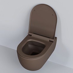 Ambassador Сиденье для унитаза Abner тонкое коричневое матовое – фотография-5