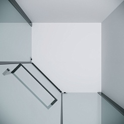 Grossman  Душевой уголок Pragma 100x100x195 профиль графит сатин стекло прозрачное – фотография-9