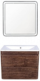 Style Line Тумба с раковиной подвесная Атлантика 60, Люкс старое дерево, PLUS – фотография-7