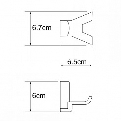 WasserKRAFT Крючок К-5023WHITE  – фотография-3