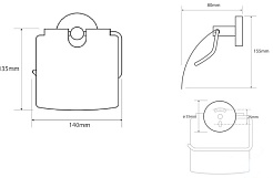 Bemeta Держатель туалетной бумаги с крышкой Omega 104112012 – фотография-2