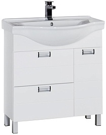 Aquanet Тумба под раковину Сити 80 белая – фотография-1