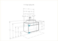 Акватон Мебель для ванной Лофт Урбан 80 графит\орегон, GEOMETRY 45 – фотография-9