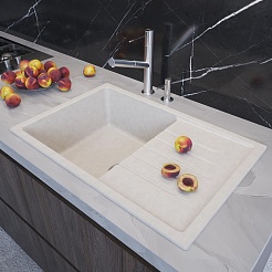 Mixline Мойка кухонная ML-GM19 ультра-белая – фотография-4