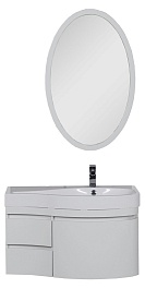 Aquanet Тумба с раковиной Сопрано 1-95 R с ящиком белая (169661) – фотография-7