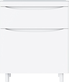 Vivon Тумба под раковину Ostin 70 напольная белая матовая – фотография-1