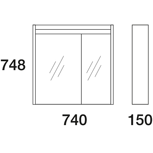  Зеркальный шкаф Карино 80 – фотография-6
