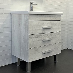 Comforty Тумба с раковиной Никосия 70Н дуб белый – фотография-1