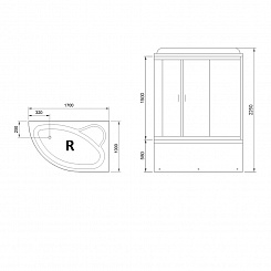 Royal Bath Душевая кабина RB150ALP-T-CH-R – фотография-3