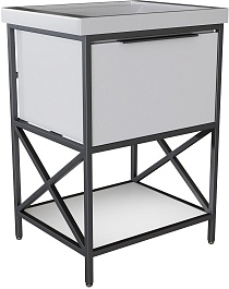 Mixline Тумба с раковиной Бруклин 60 белая матовая – фотография-1