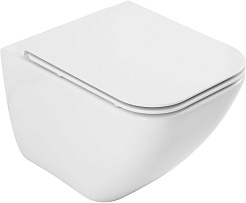 Allen Brau Унитаз подвесной Liberty 4.33011.20 белый с крышкой 4.33015.20 – фотография-1