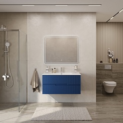 Cezares Тумба под раковину Duet-N 80 подвесная sapfiro – фотография-7