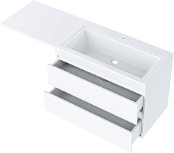 Vivon Тумба с раковиной под стиральную машину Donna 150 подвесная белый глянец – фотография-6