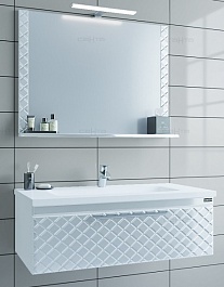 СанТа Мебель для ванной Калипсо 100 подвесная, свет – фотография-1