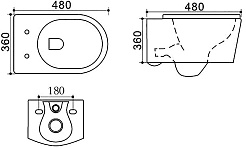 Azario Унитаз подвесной Nova AZ-2217 безободковый белый – фотография-16