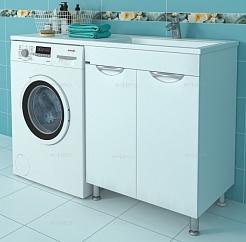 СанТа Тумба с раковиной Лидер 68 R напольная – фотография-1