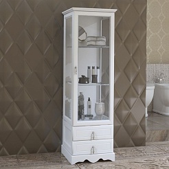 Opadiris Шкаф-пенал для ванной Клио 40 R белый матовый – фотография-4