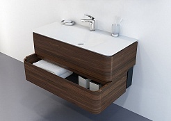 Am.Pm Мебель для ванной Sensation 100 табачный дуб, текстурированная	 – фотография-9