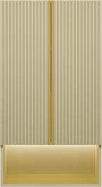 Brevita Шкаф подвесной Vega 60 кремовый/золото – фотография-1
