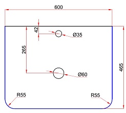 Style Line Тумба с раковиной напольная Атлантика 60, антискрейч, столешница MI03 – фотография-11