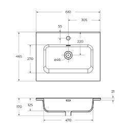 BelBagno Тумба с раковиной Kraft 60 подвесная Еловый матовый – фотография-3