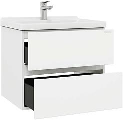 Onika Тумба под раковину Эвада 60 подвесная белая – фотография-3