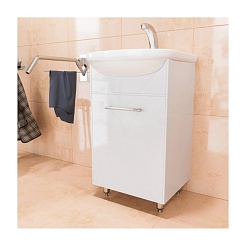 Mixline Тумба под раковину Алан 45 белая правая – фотография-2