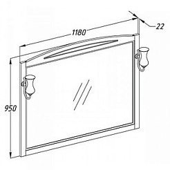 Opadiris Зеркало для ванной Лучия 120, нагал – фотография-2