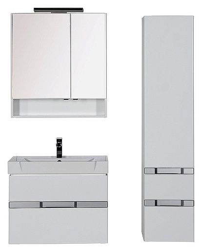 Aquanet Пенал для ванной "Виго" белый – фотография-4