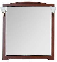 Aquanet Зеркало для ванной "Луис 100" темный орех (173209) – фотография-1