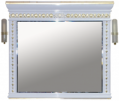 Misty Зеркало Мануэлла GOLD 120 белое/глянец – фотография-1