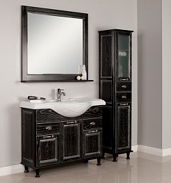 Акватон Зеркало для ванной "Жерона 105" черное серебро – фотография-3