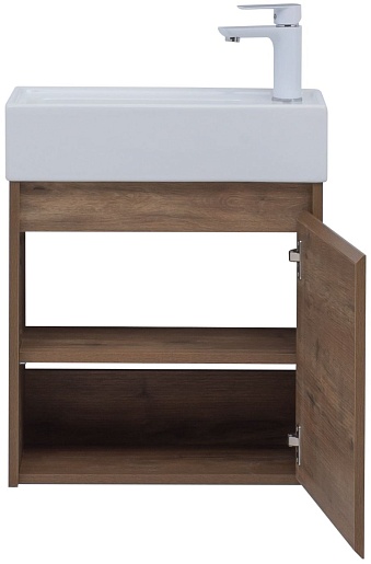 Aquanet Тумба с раковиной Nova Lite 50 подвесная дуб рустикальный – картинка-7