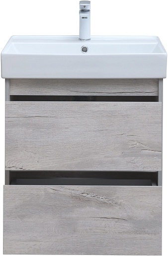 Aquanet Мебель для ванной Nova Lite 60 подвесная дуб белый – фотография-8